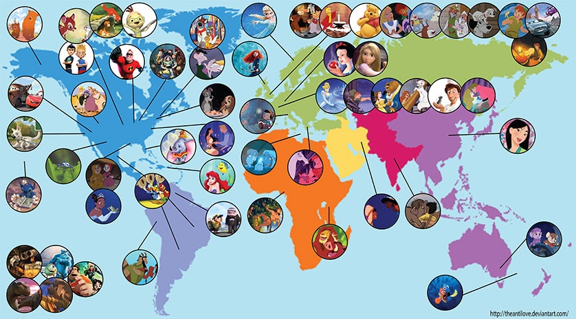 This Disney Map Shows Every Character Location